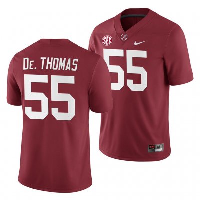 Men's Alabama Crimson Tide #55 Derrick Thomas Crimson 2019 NCAA Home History Player College Football Jersey 2403NBAV5